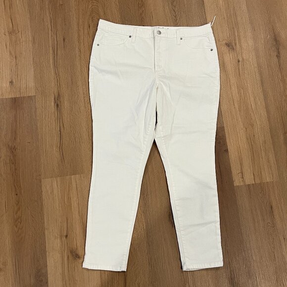 Universal Thread White Jeans Size 16 High Rise Skinny Crop - Picture 3 of 6